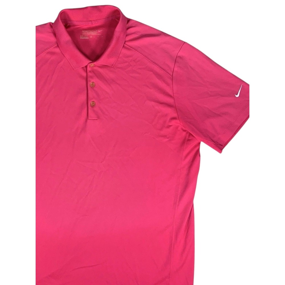 Nike Golf Polo Shirt Mens XL Pink Short‎ Sleeve Tour Performance Golf DRI-FIT